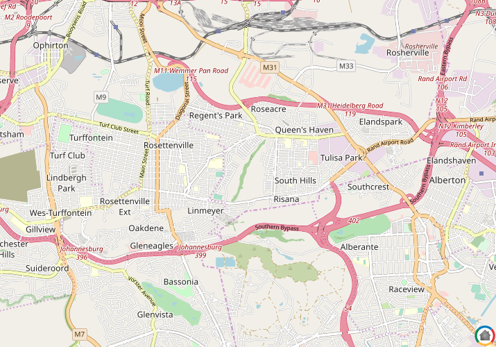 Map location of Klipriviersberg Estate A.H.